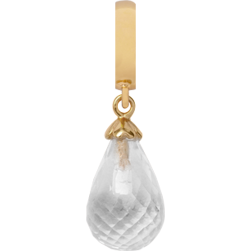 Image of Christina Collect Crystal Quarts Drop forgyldt charm